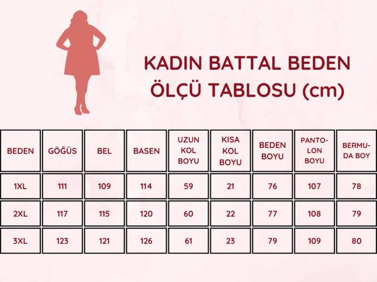 Büyük Beden Kadın Pijama Takımı - İndigo Çiçek Desenli Likralı Pamuk 2892UKBL - 5