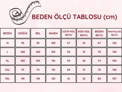Mantar Desenli Kadın Pijama Takımı - Ekru V Yaka Likralı Viskon Uzun Kollu 2847UY - 5