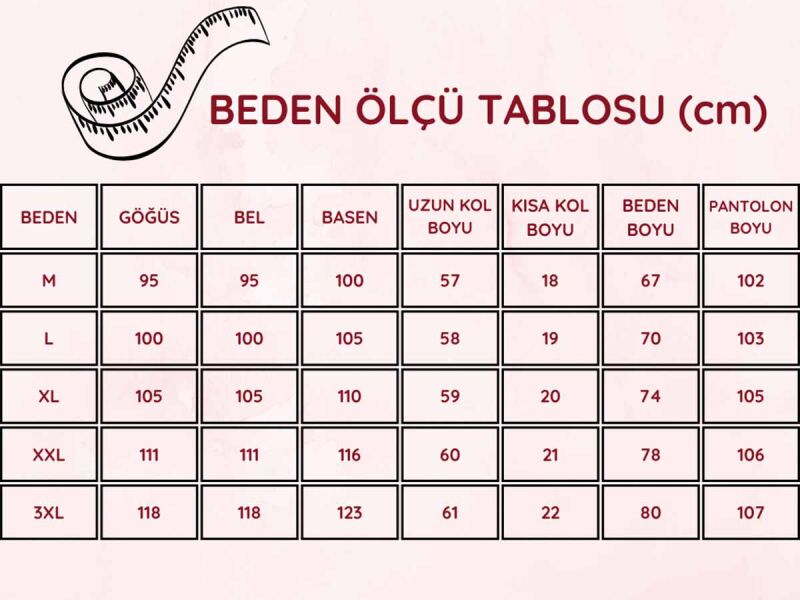 Mantar Desenli Kadın Pijama Takımı - Ekru V Yaka Likralı Viskon Uzun Kollu 2847UY - 5